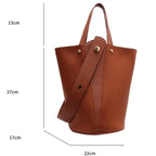 Sac seau féminin marron à l’allure luxueuse