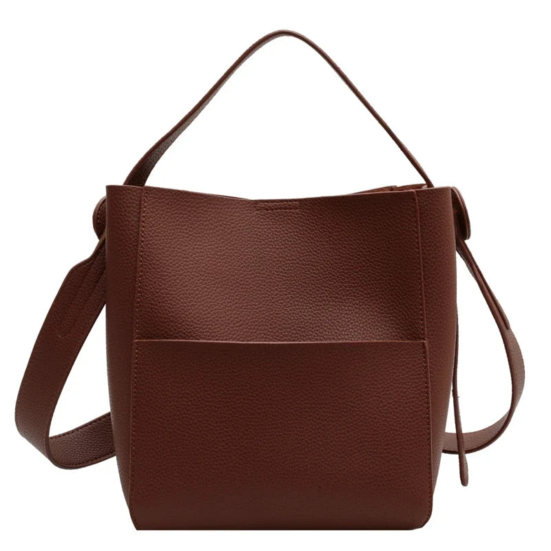 Sac seau marron pour femme