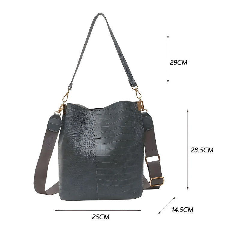 Sac seau style croco