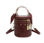 Sac seau vintage marron pour femme