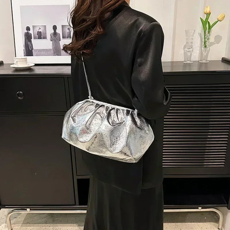 Sac somptueux de soirée à finition froissée moderne