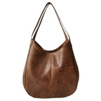 Sac souple à main en similicuir format fourre-tout
