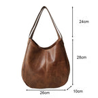 Sac souple en simili à main façon fourre-tout