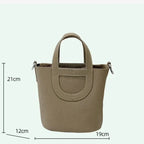 Sac souple pour femme, forme seau élégante