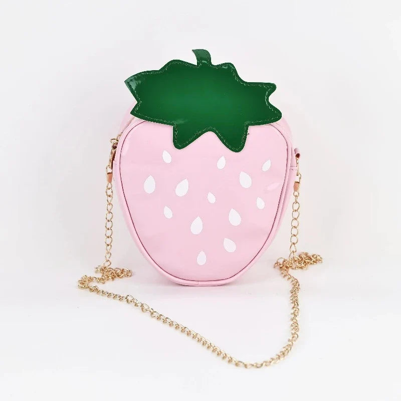 Sac style fraise porté main