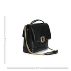 Sac style mallette, noir et matelassé