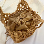 Sac style seau pour femme façon filet