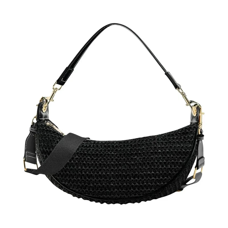 Sac tissé de forme demi-lune