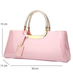 Sac verni pour mariage avec élégante poignée
