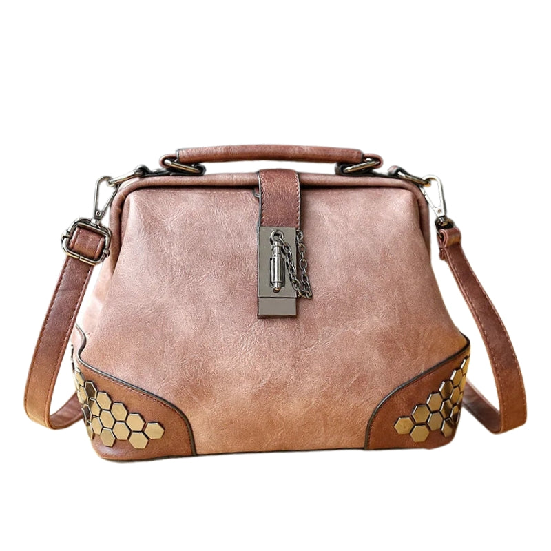 Sac vintage à main dans une teinte brune