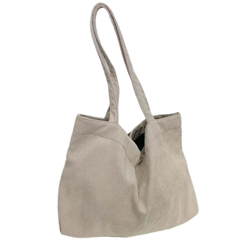 Tote bag en velours côtelé