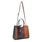 Trois sacs à main design à motif crocodile